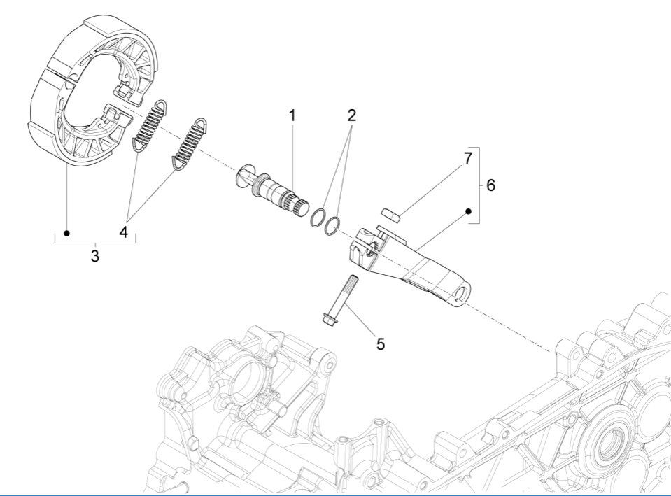 Achterrem - Remschoenen Vespa Sprint 125 3V IE ABS