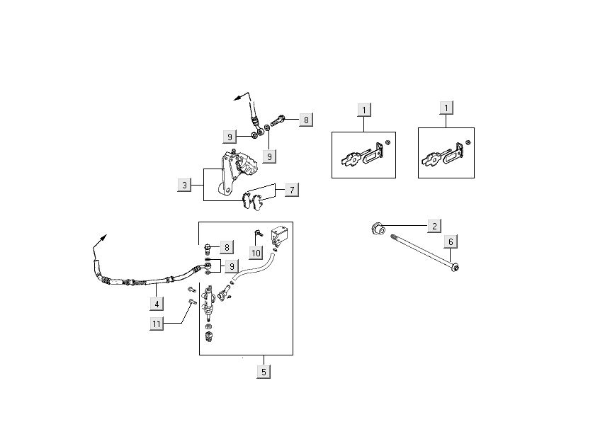 Achterrem - Remschoenen Kymco Nexxon 50 4-takt donkergrijs