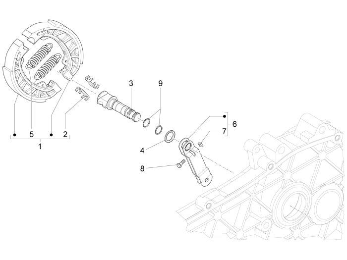 Achterrem - Remschoenen Vespa Sprint 50 4-takt IGET 3V Euro 4