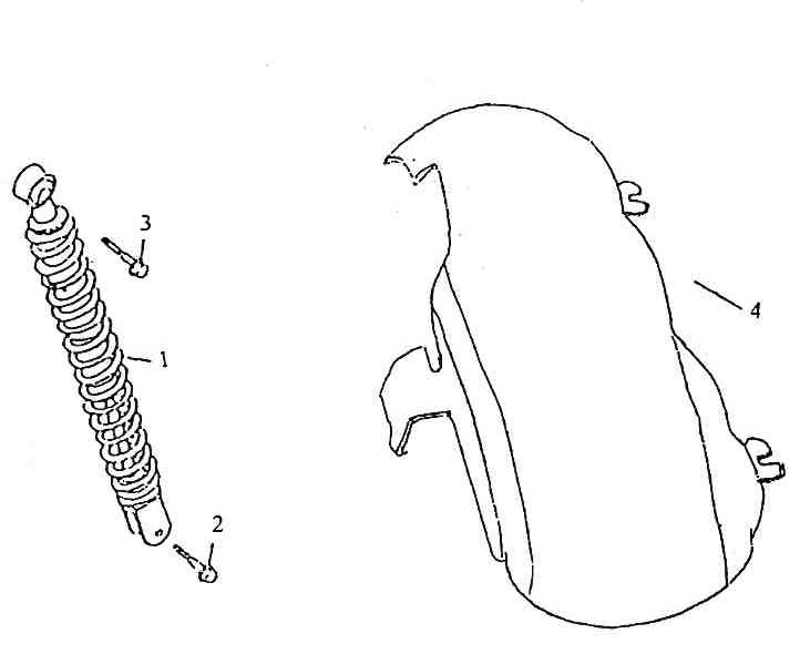 Achterspatbord - Schokbreker Turbho RG50 wit zwart