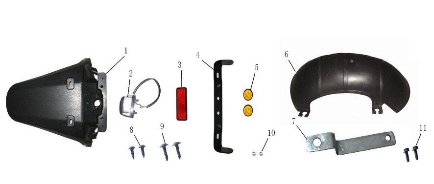 Achterspatbord Lintex HT50QT-39 4-takt