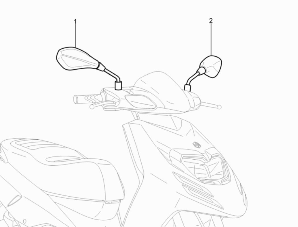 Spiegels Piaggio Typhoon 50 2-takt Euro 3 2011