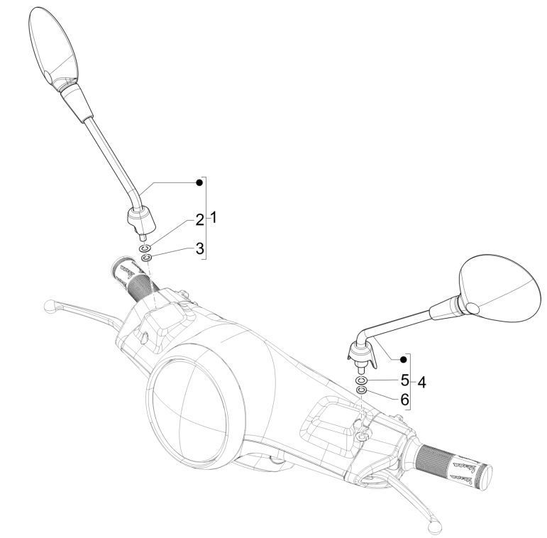 Spiegels Vespa Primavera 125 3V IE ABS