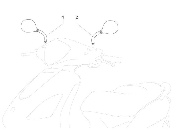 Spiegels Piaggio New Fly 4-takt 2V