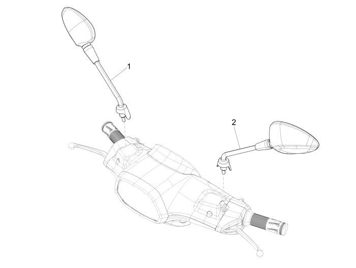 Spiegels Vespa Sprint 50 4-takt IGET 3V Euro 4