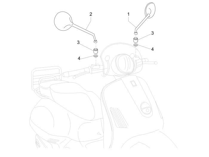 Spiegels Vespa LXV 4-takt 2V 25km/u