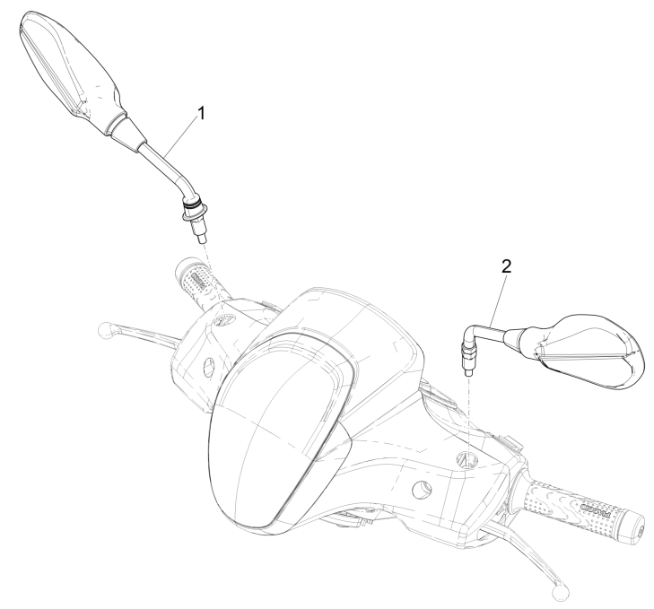 Spiegels Piaggio Medley 150 IE ABS Euro 4 2016-2020