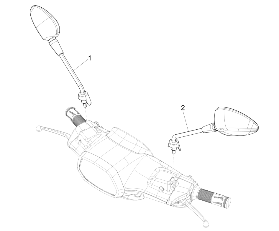 Spiegels Vespa Sprint 50 4-takt IGET 3V Euro 5