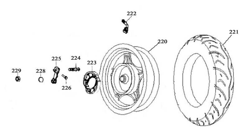 Achterwiel - Remschoenen AGM Retro Extra groen
