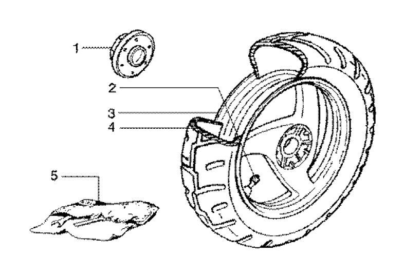 Achterwiel Gilera Runner FXR 180 2-takt