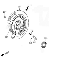 Achterwiel - Remschoenen Pronto San Remo mat antraciet
