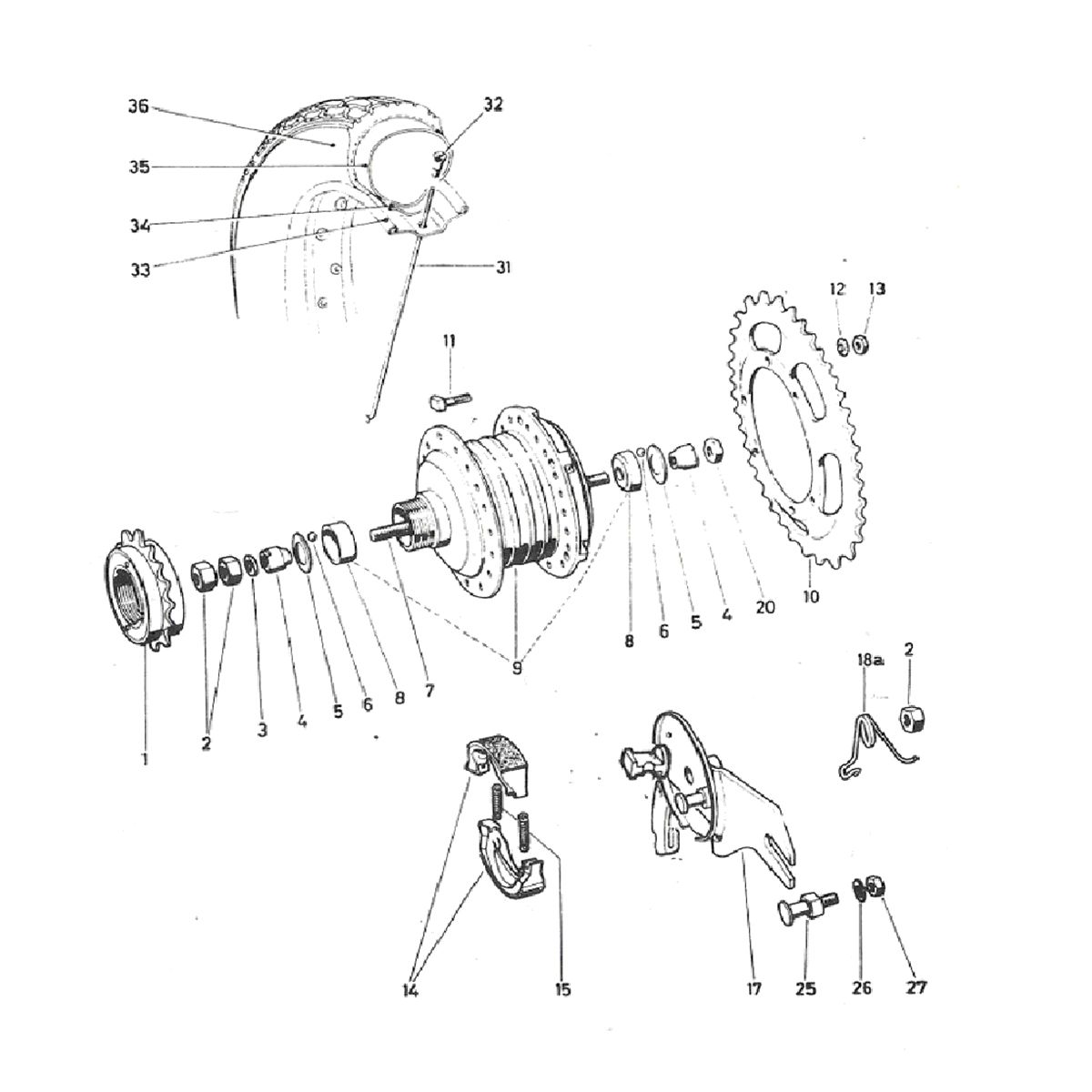 Achterwiel Puch Maxi