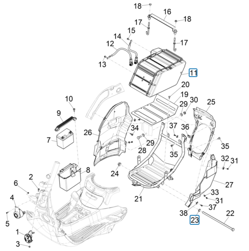 Accu - Claxon Vespa Elettrica 45km/u Euro 5 2021