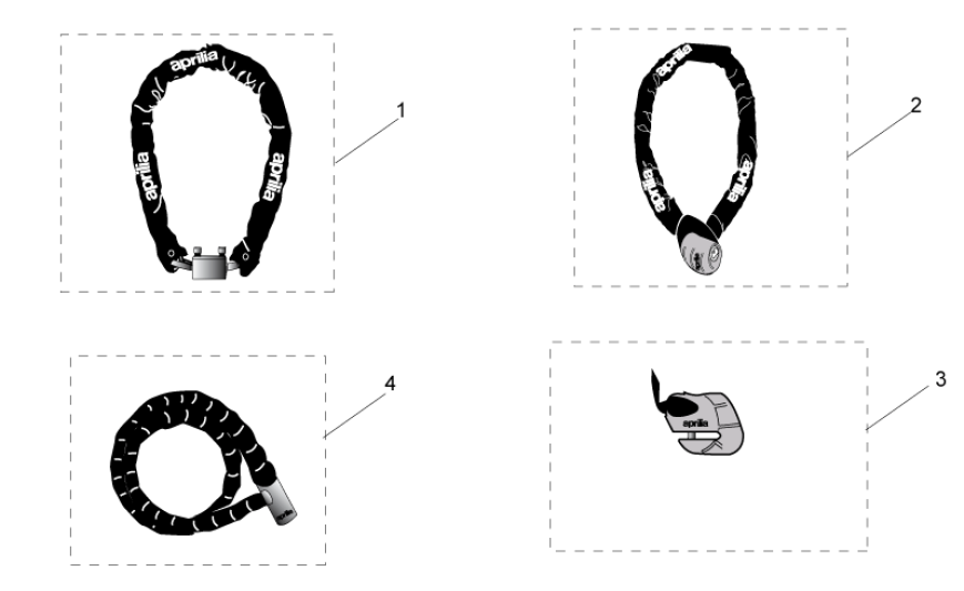 Anti diefstal - Sloten Aprilia SR 50 LC (injectie en carburateur) 2004-2009
