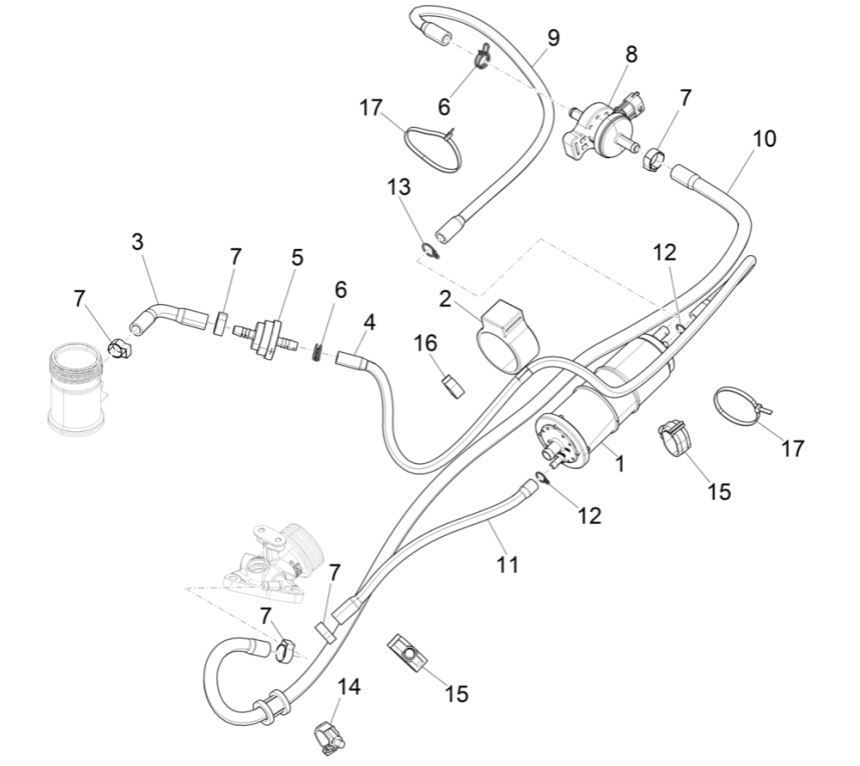 Anti-percolatiesysteem Piaggio Liberty 125 IGET 3V ABS Euro 5