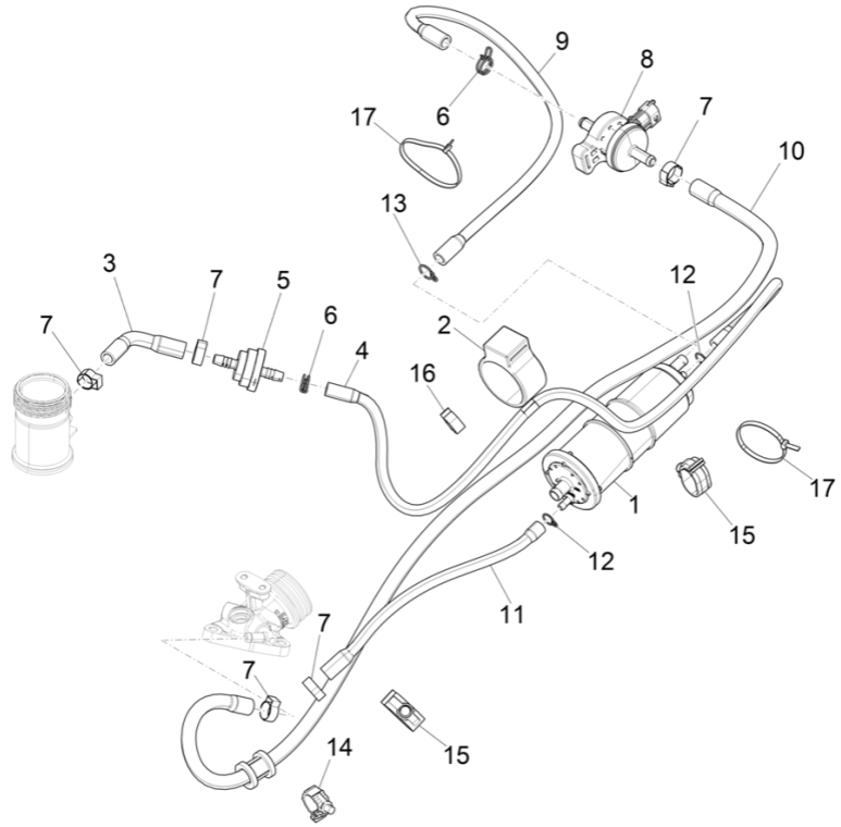 Anti-percolatiesysteem Piaggio Liberty 50 4-takt AC