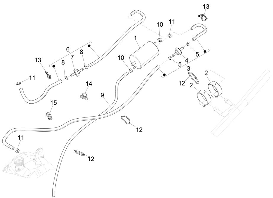 Anti-percolatiesysteem Piaggio MP3 350 Maxi Sport ABS Euro 4 2018-2020