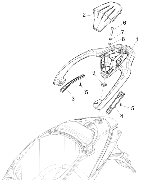 Achterdrager Piaggio Liberty 50 4-takt AC IGET 3V Euro 5