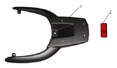 Achterdrager China LX antraciet