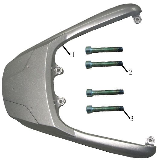 Achterdrager China Touring rood