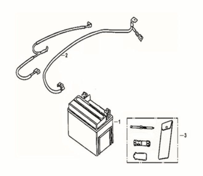 Battery - tool box Sym Crox 50 E5