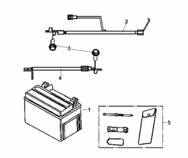 Battery - tool box Sym Symphony ST 50 E5