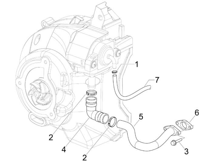 Secundaire luchttoevoer Gilera Runner 200 VXR 4-takt 2006