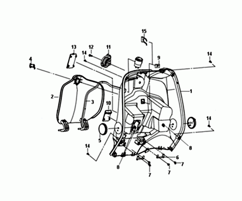 Beenschild Sym Fiddle III 50 4-takt AC matbruin