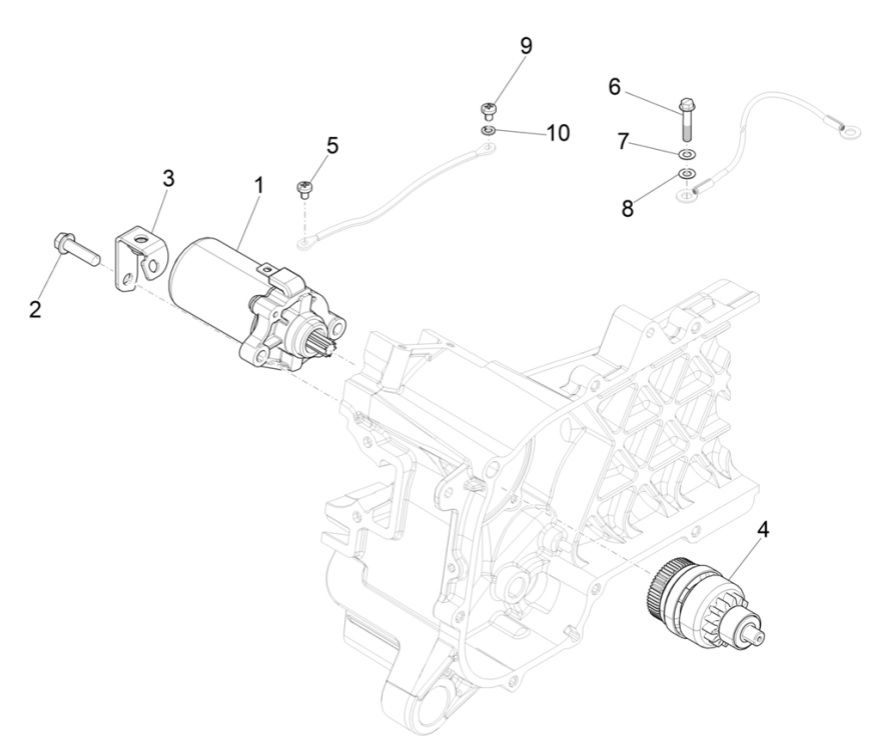 Bendix - Startmotor Piaggio Zip 50 4-takt IGET 3V Euro 4