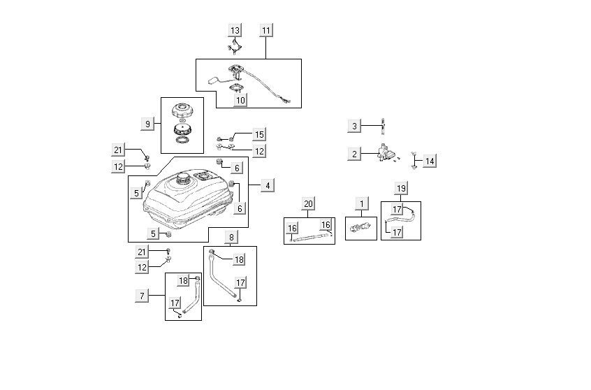 Benzinetank Kymco MXU 150