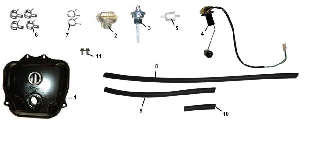 Benzinetank - Tankvlotter - Vacuümkraan Edwards Tomorrow VX50S 4-takt