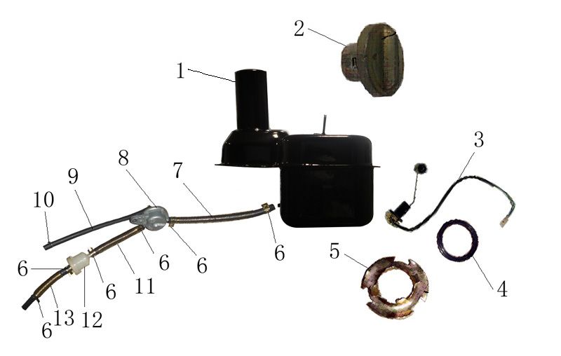 Benzinetank - Tankvlotter - Vacuümkraan Iva Roma roze