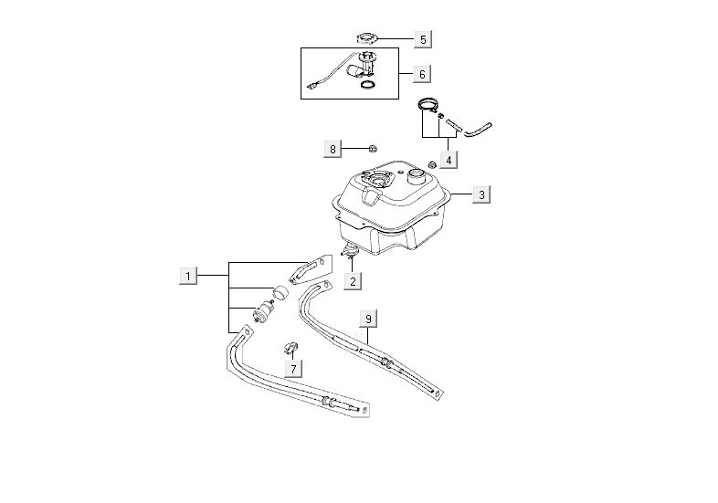 Benzinetank - Tankvlotter - Vacuümkraan Kymco Agility Fat 12' 4-takt zwart