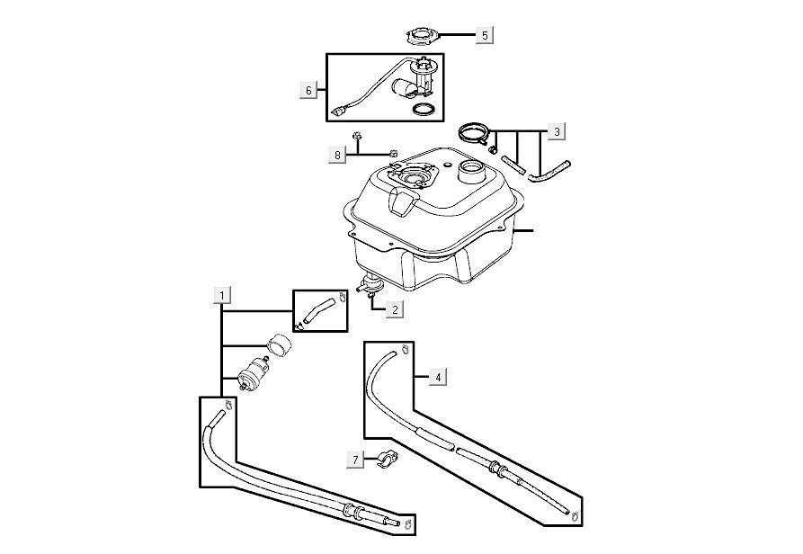 Benzinetank - Tankvlotter - Vacuümkraan Kymco Agility FR 12