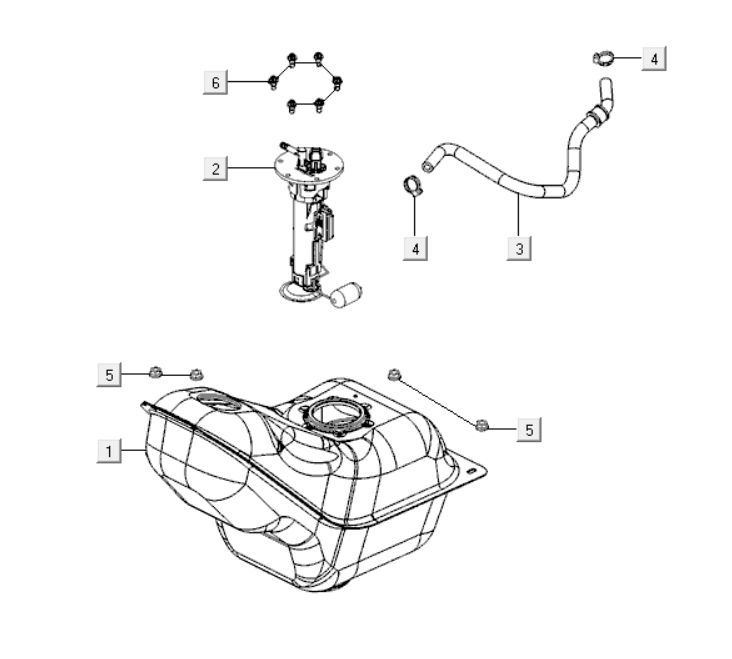 Benzinetank - Benzinepomp Kymco Downtown 300i donkergrijs