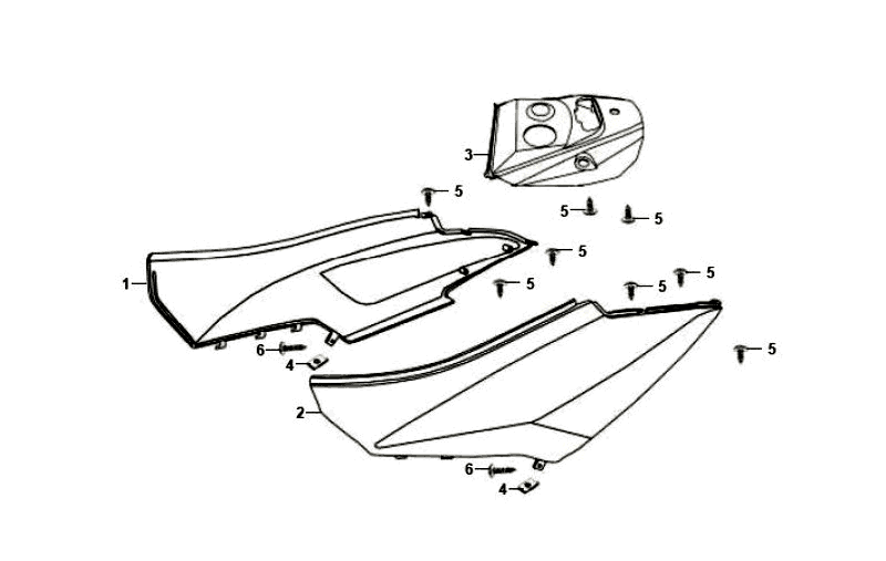 Motorschermen Sym Orbit (BK00C) black
