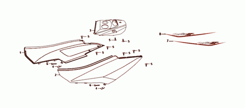 Motorschermen Sym Orbit II Euro 4 matt silver