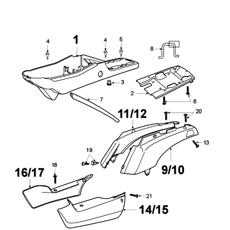 Kappen - Beplating Peugeot Fox olietank rood