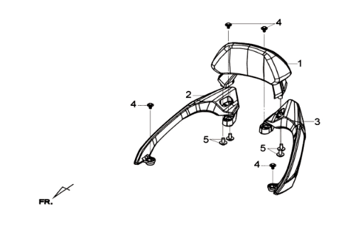 Beugel L/R Sym Joymax 300I ABS E3 2014-2016