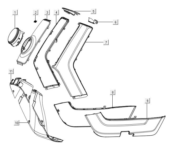 Kappen - Beplating voorzijde Niu NQI Cargo
