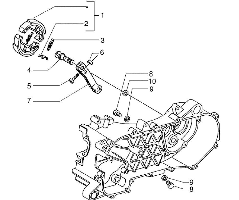 Remschoenen - Remsleutel Piaggio Zip RST 50 2-takt AC