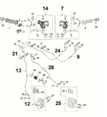 Braking system Peugeot Tweet 125 Z PRO 2021-2022