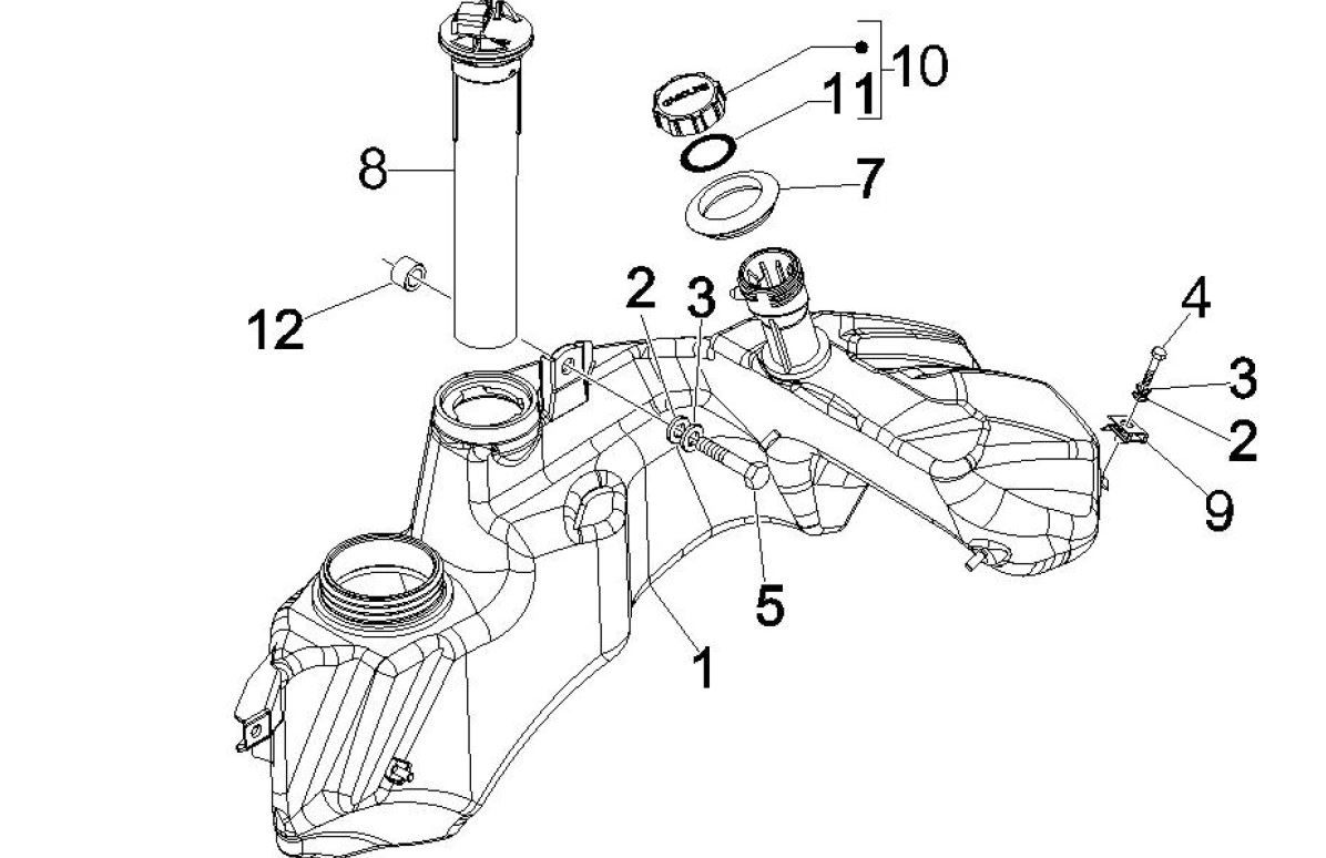 Benzinetank - Tankvlotter - Benzinepomp Vespa GTV 250 ie 4V