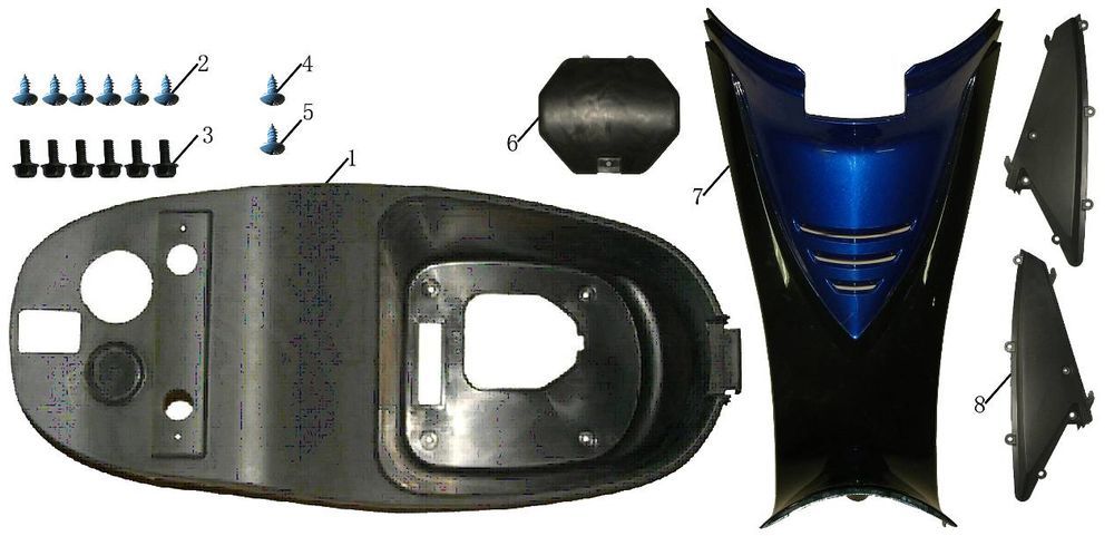 Helmbak China Touring blauw