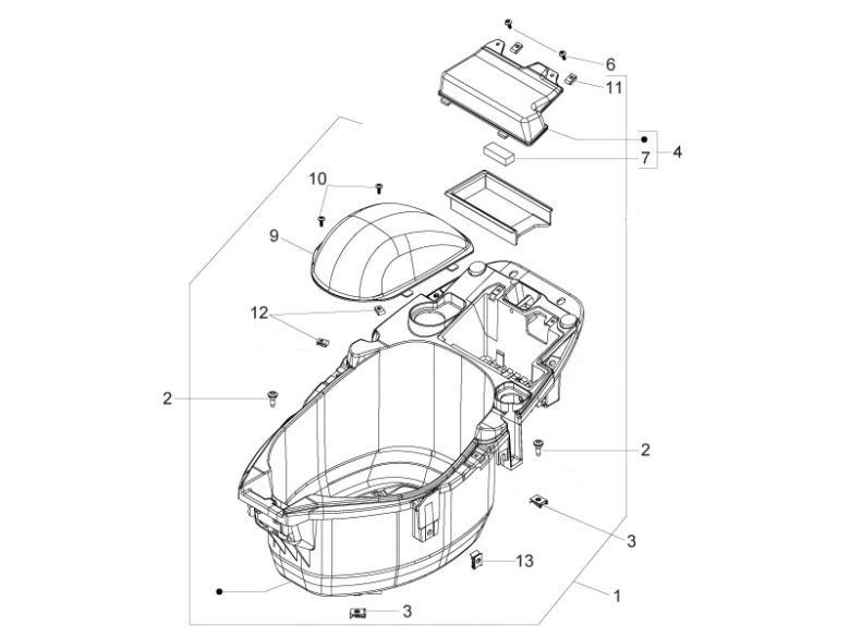 Helmbak Piaggio Zip 2000 4-takt AC
