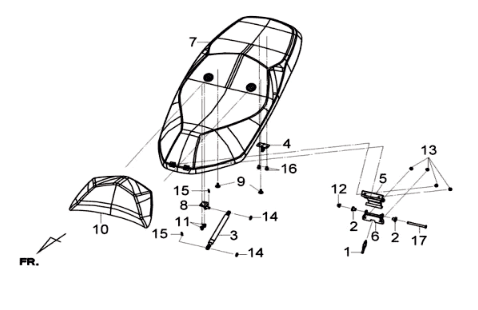 Buddyseat/ achterdrager Sym Joymax 300I ABS E3 2014-2016