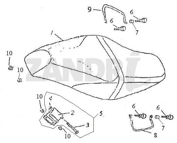 Zadel BTC Grande Retro GT1 zwart creme