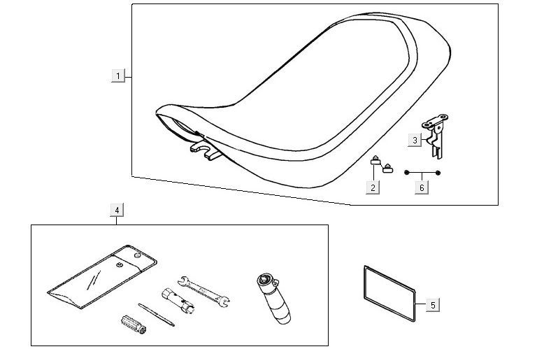 Zadel Kymco Maxxer 90 Zwart