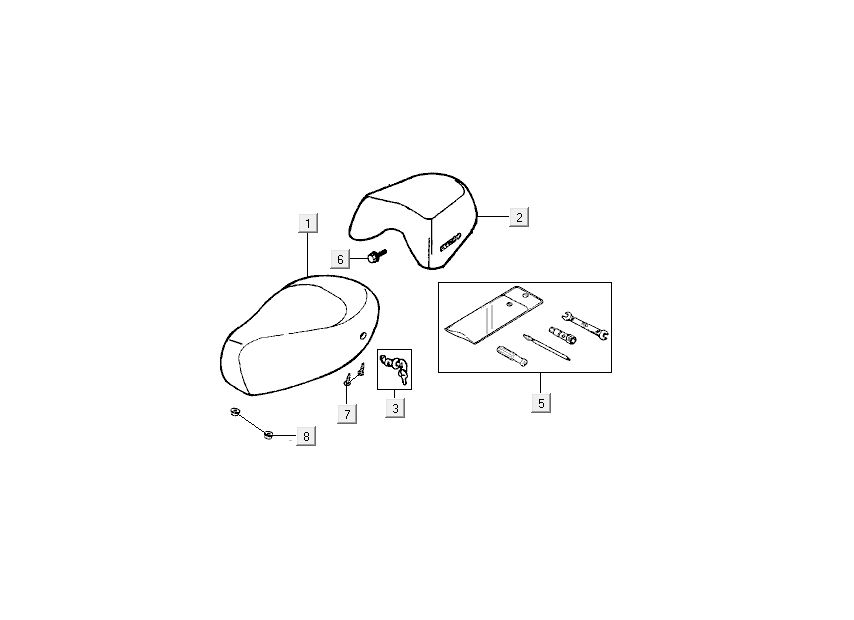 Zadel Kymco People 50 2-takt rood