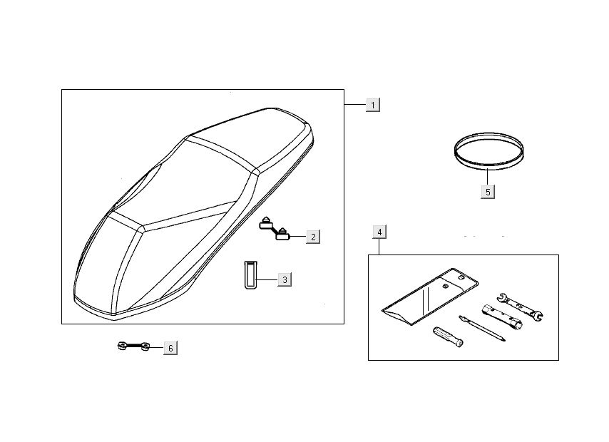 Zadel Kymco People S 50 4-takt Electric blauw